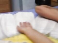 blowjob and oral sex in a homemade 69 position, sucking a hard cock for russian pleasure.